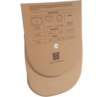 Preview: Schablone für Clesana Toilette C1