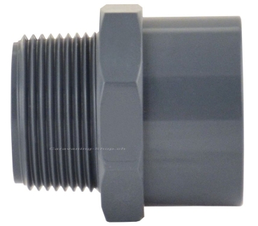 Verschraubung 50/40 (AG 1¼") GrauGELB
