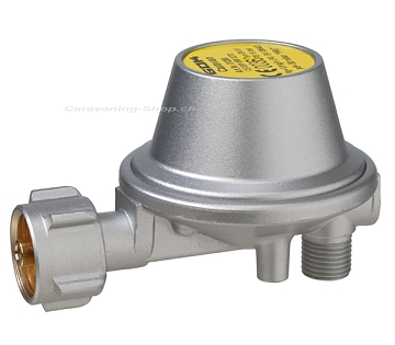 Gasdruckregler L-Form, EN61 30mbar, 0,8kg/h, PS 16 bar, 90 Grad