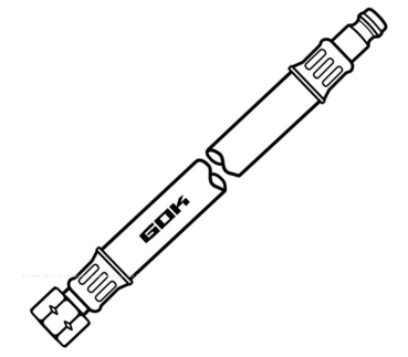 Schlauchleitung Mitteldruck PS 6 bar, G 1/4 & Stecktülle,  30cm