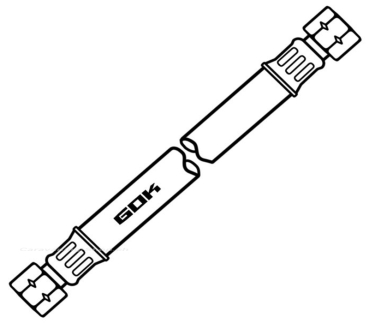 Schlauchleitung Mitteldruck PS 6 bar, G 1/4 2x links,  40cm