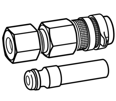 Gasschnellkupplung, 8 mm