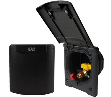 Aussensteckdose Gas, schwarz