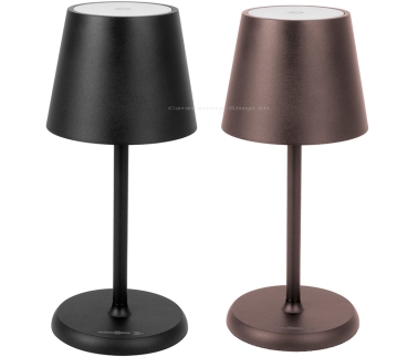 LED-Akku-Tischlampe Lucien, braun