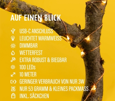 Camplight USB-Outdoor-Lichterkette
