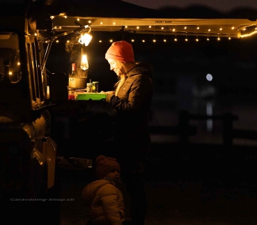 Campinglaterne aus Silikon, grün