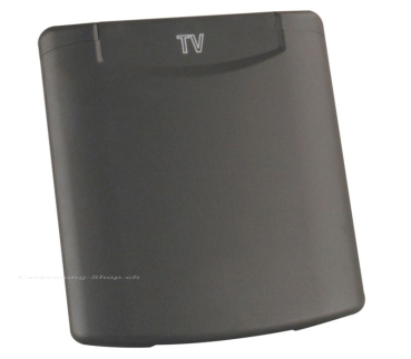 Preview: Universal-Vorzeltsteckdose Schuko/12 V/Sat/TV, anthrazit