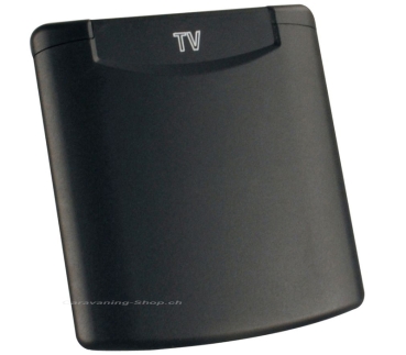 Preview: Universal-Vorzeltsteckdose Schuko/12 V/Sat/TV, schwarz