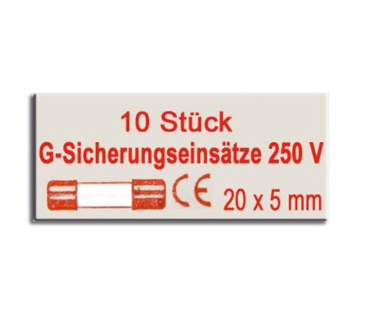 Preview: Sicherungen, 250V 10 A, 10-er Pack
