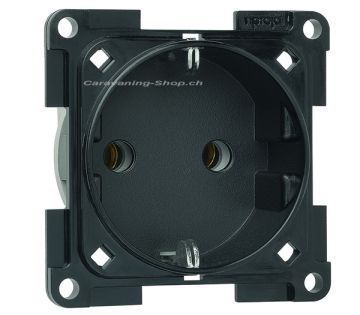Steckdose schwarz, Schuko