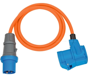 Verlängerungskabel Camping CEE-CEE/Schuko, 1,5 m orange