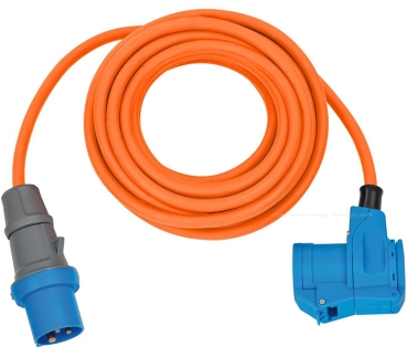 Verlängerungskabel Camping CEE-CEE/Schuko, 10 m orange
