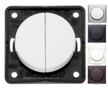 Serienschalter braun matt Integro Flow