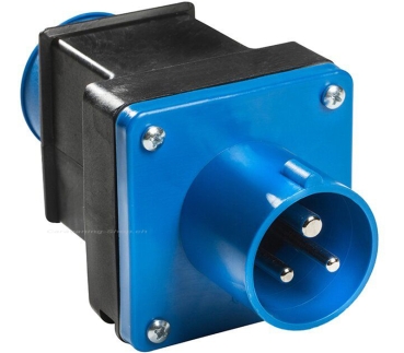 Adapterstecker CEE-Stecker + Schuko-Kupplung schwarz/blau