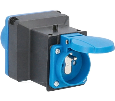 Preview: Adapterstecker CEE-Stecker – Standard Frankreich, schwarz/blau