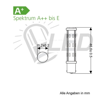 Preview: 27er SMD Modul, dimmbar warm weiß, BA9S, 10-30V