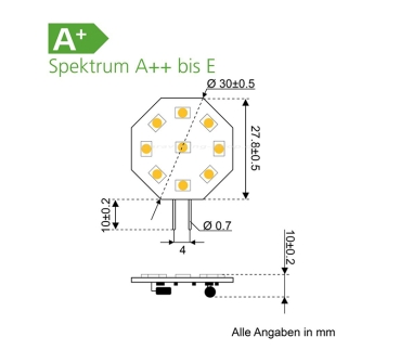 Preview: LED-Leuchtmittel,  9er SMD Modul, 12 V / G4