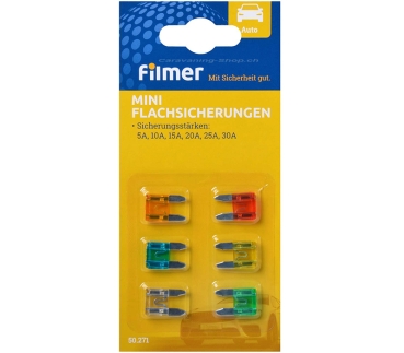 Flachsicherungs-Set 6-teilig Mini