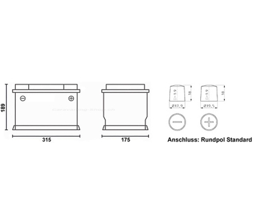 Preview: BullTron Lithium Batterie Standard 100 Ah, mit Smart BMS