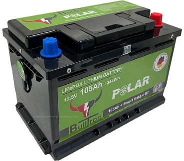 Preview: BullTron Lithium Batterie Polar 105 Ah (DIN 70), mit Smart BMS