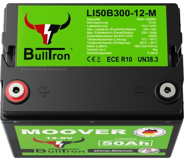 Preview: BullTron Lithium Batterie Moover  50 Ah, mit Smart BMS