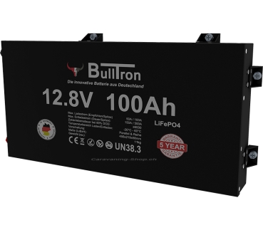 Preview: BullTron Lithium Batterie Slim Polar 100 Ah, mit Smart BMS