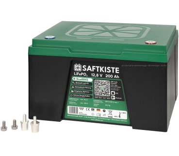 Saftkiste Lithium Batterie, Batteriepole oben, 200 Ah