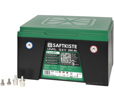 Saftkiste Lithium Batterie, Batteriepole vorne, 200 Ah