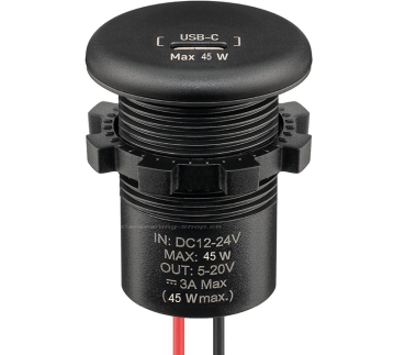 Single Einbaucharger USB-C, 45 W