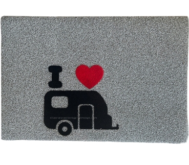 Fussmatte Green Flock „Grey“, Wohnwagen
