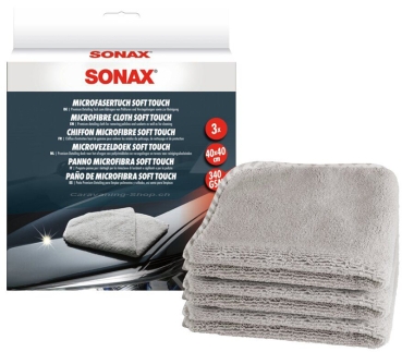 Preview: SONAX Mikrofasertuch soft touch 3 Stück