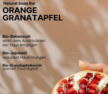 Hand- und Hautpflegeseife Orange-Granatapfel