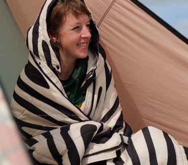 Vanlife Schlafsack Bentcho, Zebra Druck