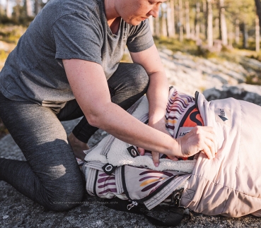 Vanlife Schlafsack Bentcho, Zebra Druck