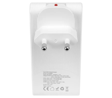 Preview: Reiseadapter World PD65W 2 x USB-C, weiss