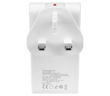 Preview: Reiseadapter World PD65W 2 x USB-C, weiss