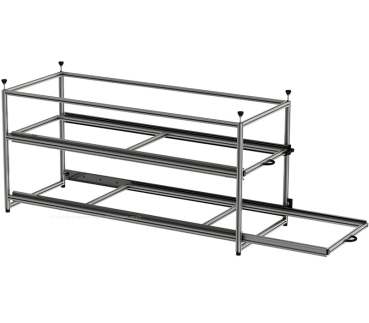 Auszugs-Regalsystem, längs, 49 x 70 x 123 cm