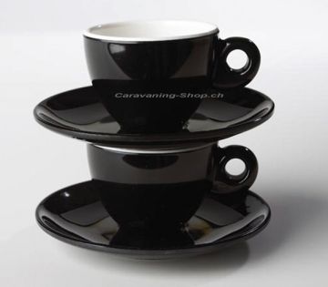 Espresso-Set, QUADRATO, schwarz/weiß 2-er Set
