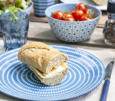 Preview: Geschirrserie Mix & Match, 16-teilig, blau/weiss