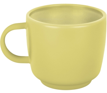 Henkelbecher Cappuccino, gelb