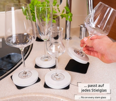 Preview: silwy Magnet-Überzug für Stielgläser, 4 Stk.