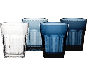 Trinkglas Mix & Match, 200 ml, 4-teilig, blau
