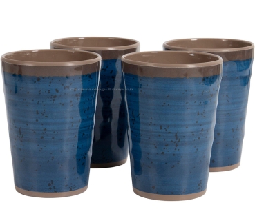 Trinkbecher Halo, 4-teilig, blau