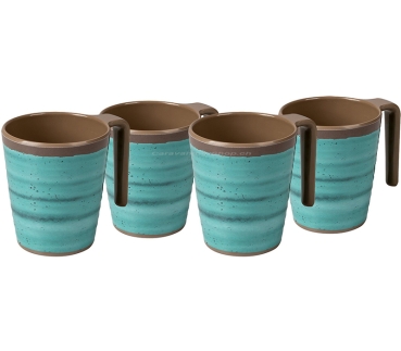 Henkelbecher Halo, 4-teilig, Aqua