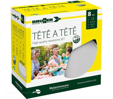 Preview: Geschirrset Tête-à-Tête Dolomit, weiss