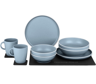 Geschirrset Dolomit magnetisch, blau