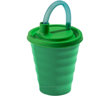 Trinkbecher mit Deckel, grün