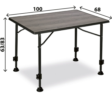 Preview: Campingtisch Linear, 100 x 68 cm