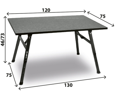 Preview: Campingtisch Bono, 120 x 75 cm