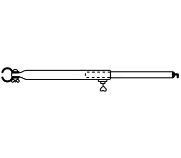 Dachhakenstange ø 28 mm, 160-250 cm